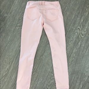Light pink skinny jeans